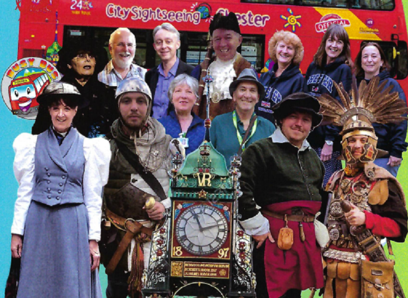 Chester city tour guides in costumes